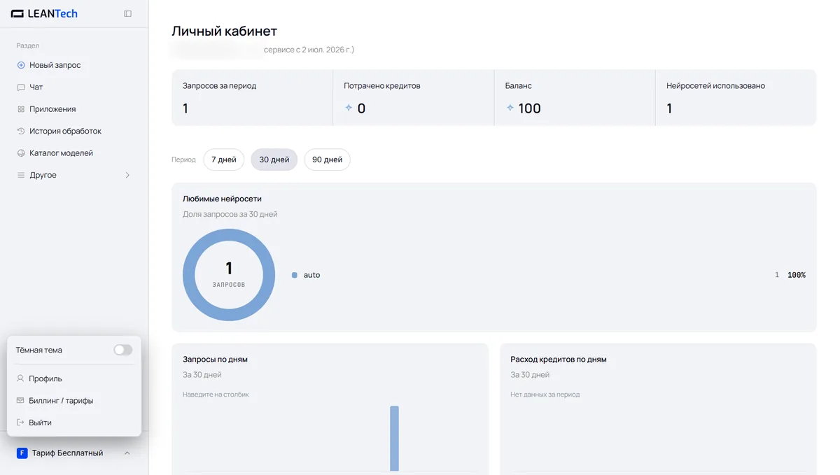 Каталог моделей и доступ к Kimi Code в LeanTech AI